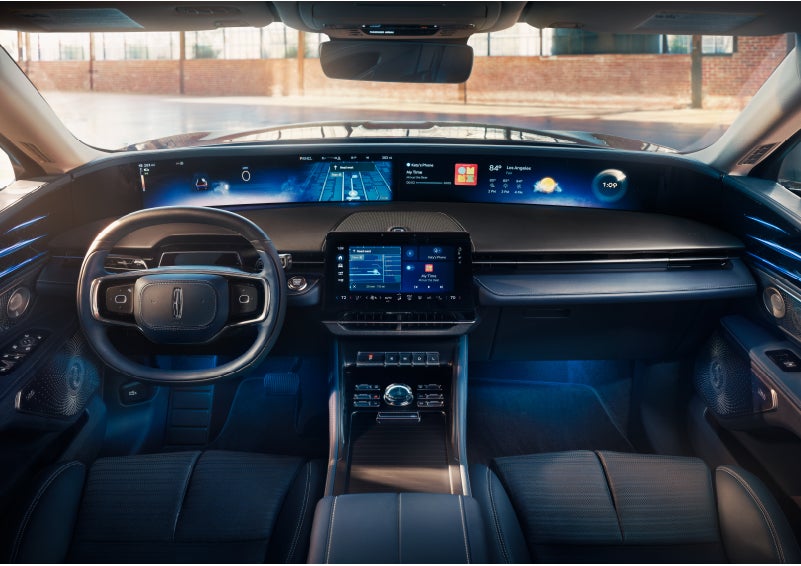 The panoramic display is shown in a 2024 Lincoln Nautilus® SUV. | West Point Lincoln in Houston TX